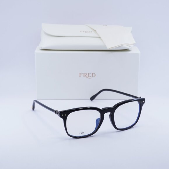 Fred FG50006U 001 Square 54mm Eyeglasses - Black/Blue Light Block - Picture 1 of 9
